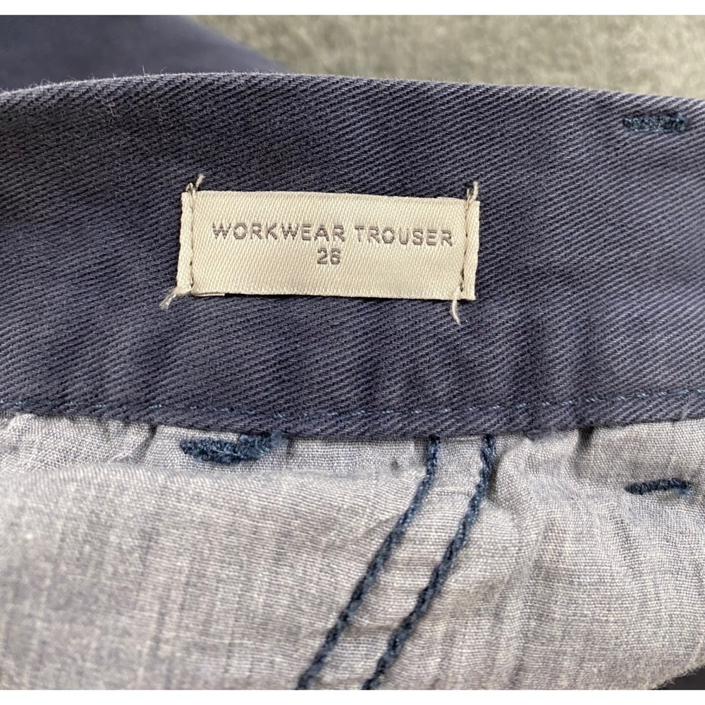 PacSun Womens Navy Blue Workwear Trouser Double Knee Wide Leg Pants Size 26 - Picture 7 of 16